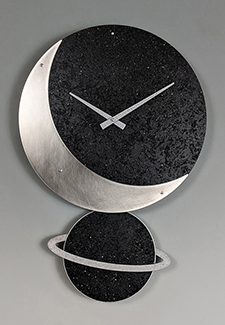 Celeste Pendulum Clock with black planet