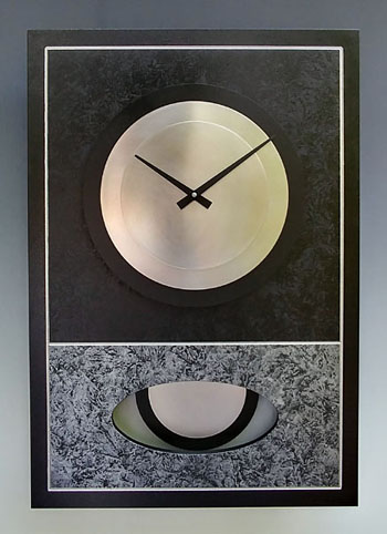 Walid Black & Silver Pendulum Clock